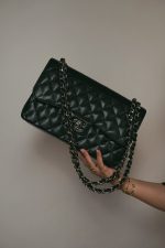 Black Caviar Quilted Jumbo Classic Flap SHW - Image 10