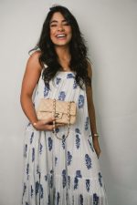Beige Lambskin Quilted Mini Rectangular Single Flap - Image 2