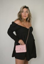 19S Iridescent Pink Caviar Quilted Wallet on Chain WOC - Image 6