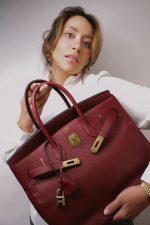 Birkin 35 Rouge H Buffle Skipper Gold Plated [F] Stamp - Image 2