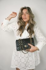 Black Lambskin Chevron Quilted Classic Flap Medium Gold Hardware - Image 6