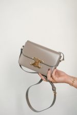 Celine Triomph Teen Pebble Shiny Calfskin Bag - Image 10