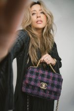 22K Multicolor Tweed Quilted 19 Flap Mixed Hardware Small - Image 2