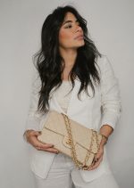 Light Beige Lambskin Quilted Classic Flap Medium GHW - Image 6