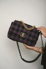 22K Multicolor Tweed Quilted 19 Flap Mixed Hardware Small - Image 10
