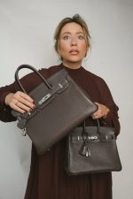 Birkin 25 Chocolate Togo Palladium Plated [I] Stamp - Image 6