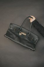 Shoulder Birkin 42 JPG Noir Clemence Palladium Plated [I] Stamp - Image 10