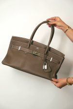 Shoulder Birkin 42 Etoupe Togo Palladium Plated [M] Stamp - Image 10