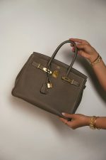 Birkin 30 Etoupe Togo Gold Plated A Stamp - Image 10