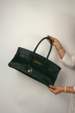 Shoulder Birkin 42 JPG Noir Clemence Gold Plated [J] Stamp - Image 10