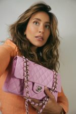 22S Pink Caviar Quilted Classic Flap Medium LGHW - Image 2