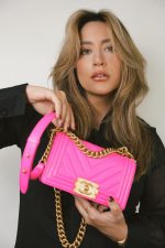 24C Pink Caviar Chevron Quilted Boy Bag Small Aged Gold Hardware m - Image 2