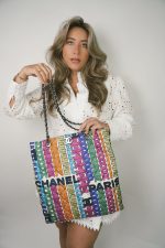 21K Multicolor Rainbow Logo Shopping Tote Large LGHW - Image 2