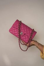 20S Pink Caviar Quilted Classic Flap Small LGHW - Image 10