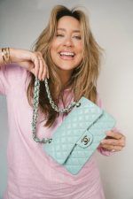 20C Tiffany Blue Caviar Quilted Classic Flap Small Light Gold Hardware - Image 2