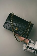 Black Lambskin Quilted Medium Double Flap Bag GHW - Image 10