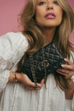 20K Black Caviar Quilted Wallet on Chain French New Wave Chain CC WOC Light Gold hardware - Image 2