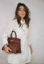 Birkin 30 Brown Ardennes Marron Plated [B] Stamp - Image 2