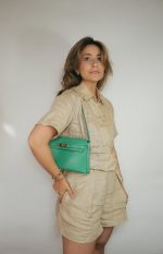 Kelly Elan Menthe Chevre Chamkila Gold Plated W Stamp - Image 6
