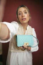 Tiffany Blue Caviar Quilted Boy Bag Small Aged Gold Hardware - Image 6