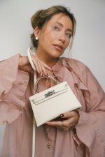 Mini Kelly Sellier Nata Epsom Palladium Plated B Stamp - Image 2