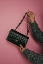 21B Black Lambskin Quilted Classic Flap Small Rose Gold Hardware - Image 10