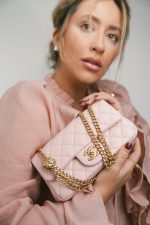 Light Pink Lambskin Quilted Sweet Camelia Single Flap Aged Gold Hardware - Image 6