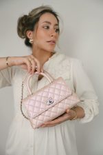21K Iridescent Pink Caviar Quilted Small Coco Handle - Image 6