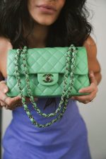 21P Green Caviar Quilted Classic Flap Small Light Gold Hardware - Image 6