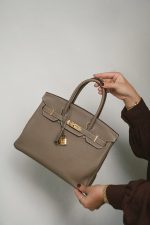 Birkin 30 Etoupe Togo Gold Plated C Stamp - Image 10