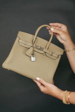 Birkin 25 Beige Marfa Veau Togo Palladium Plated W Stamp - Image 10