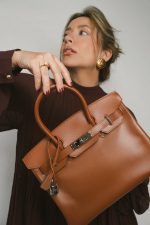 Birkin 30 Noisette Box Calfskin Gold Plated E Square Stamp - Image 6