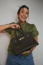 Birkin 30 Ebène Veau Togo Gold Plated X Stamp - Image 6