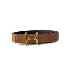Hermes Black x Brown Reversible Belt Gold Hardware - Image 2