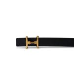 Hermes Black x Brown Reversible Belt Gold Hardware - Image 3