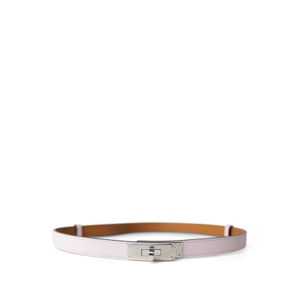Epsom Kelly Belt Mauve Pale Palladium Hardware B Stamp