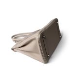 Birkin 30 Craie Taurillon Clemence Palladium Plated Y Stamp - Image 10