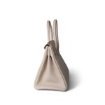 Birkin 30 Craie Taurillon Clemence Palladium Plated Y Stamp - Image 4