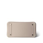 Birkin 30 Craie Taurillon Clemence Palladium Plated Y Stamp - Image 7