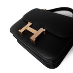 Constance 24 Black Epsom Rose Gold Plated C Stamp - Image 9