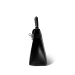 Mini Kelly Sellier Black Box Calfskin Palladium Plated B Stamp - Image 3