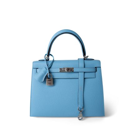 Kelly Sellier 25 Bleu Celeste Palladium Plated U Stamp