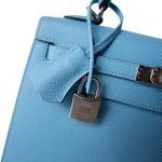 Kelly Sellier 25 Bleu Celeste Palladium Plated U Stamp - Image 8