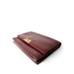 Vintage Hermes Eugenie Clutch Shoulder Flap Burgundy Box Calfskin - Image 8