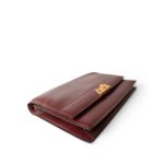 Vintage Hermes Eugenie Clutch Shoulder Flap Burgundy Box Calfskin - Image 6