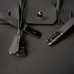 Birkin 30 Gris Meyer Togo Palladium Plated B Stamp - Image 4