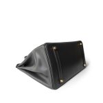 Birkin 35 Dark Grey Box Calfskin Gold Plated [F] Stamp - Image 8