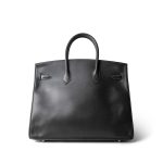 Birkin 35 Dark Grey Box Calfskin Gold Plated [F] Stamp - Image 3