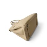 Birkin 25 Parchemin / Light Beige Togo Palladium Plated M Square Stamp - Image 5