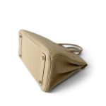 Birkin 25 Parchemin / Light Beige Togo Palladium Plated M Square Stamp - Image 4